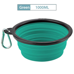 Furrybaby 350ML/1000ML 1PC Collapsible Dog Bowls for Travel Dog Portable Water Bowl for Dogs Dish for Camping Pet Cat Food Bowls