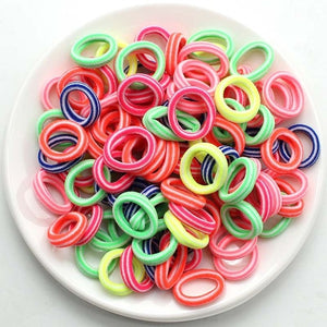 100 pcs/lot kids hair rope Hair Accessories Scrunchy Elastic Hair Bands Girls decorations Headbands Rubber Band gum for hair