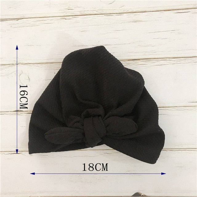 Knot Bow Baby Headbands Toddler Headwraps 6m-18m Baby Turban Hats Babes Caps