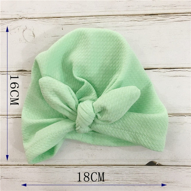 Knot Bow Baby Headbands Toddler Headwraps 6m-18m Baby Turban Hats Babes Caps