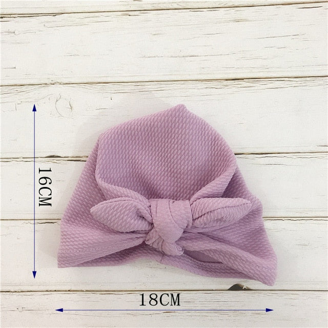 Knot Bow Baby Headbands Toddler Headwraps 6m-18m Baby Turban Hats Babes Caps