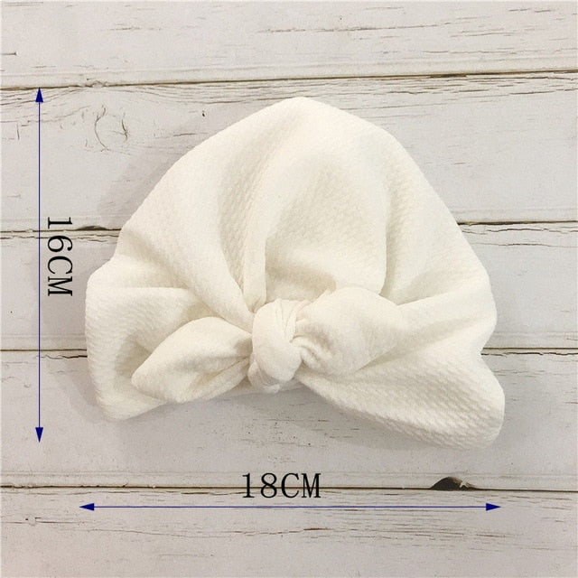 Knot Bow Baby Headbands Toddler Headwraps 6m-18m Baby Turban Hats Babes Caps