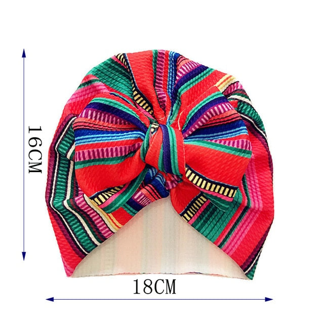 Knot Bow Baby Headbands Toddler Headwraps 6m-18m Baby Turban Hats Babes Caps