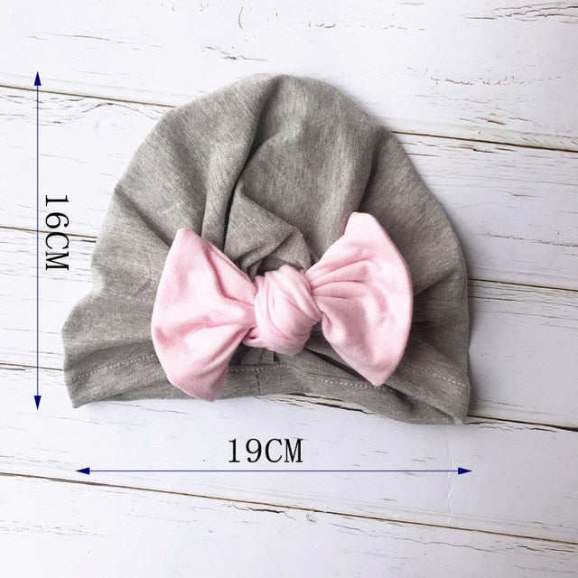 Knot Bow Baby Headbands Toddler Headwraps 6m-18m Baby Turban Hats Babes Caps