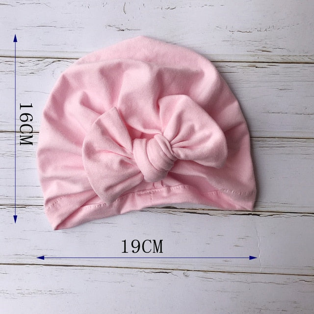 Knot Bow Baby Headbands Toddler Headwraps 6m-18m Baby Turban Hats Babes Caps