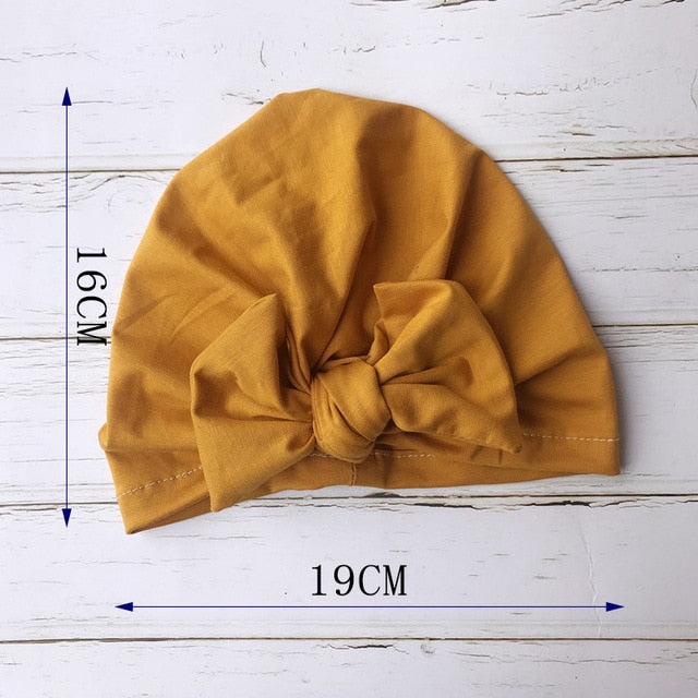 Knot Bow Baby Headbands Toddler Headwraps 6m-18m Baby Turban Hats Babes Caps