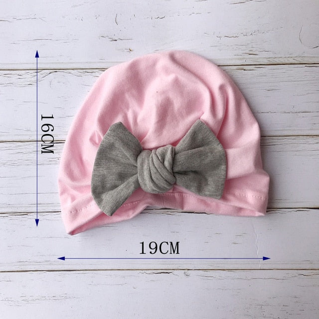 Knot Bow Baby Headbands Toddler Headwraps 6m-18m Baby Turban Hats Babes Caps