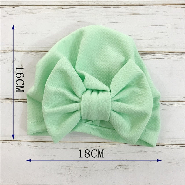 Knot Bow Baby Headbands Toddler Headwraps 6m-18m Baby Turban Hats Babes Caps