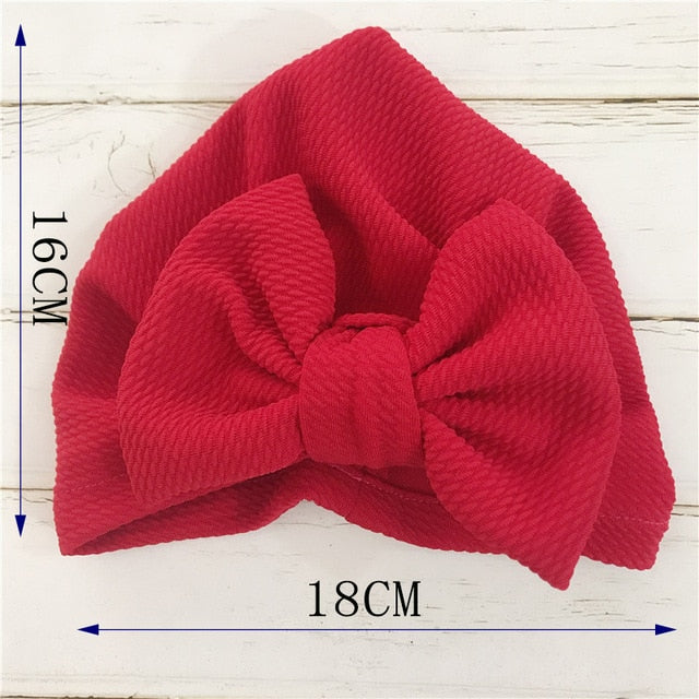 Knot Bow Baby Headbands Toddler Headwraps 6m-18m Baby Turban Hats Babes Caps