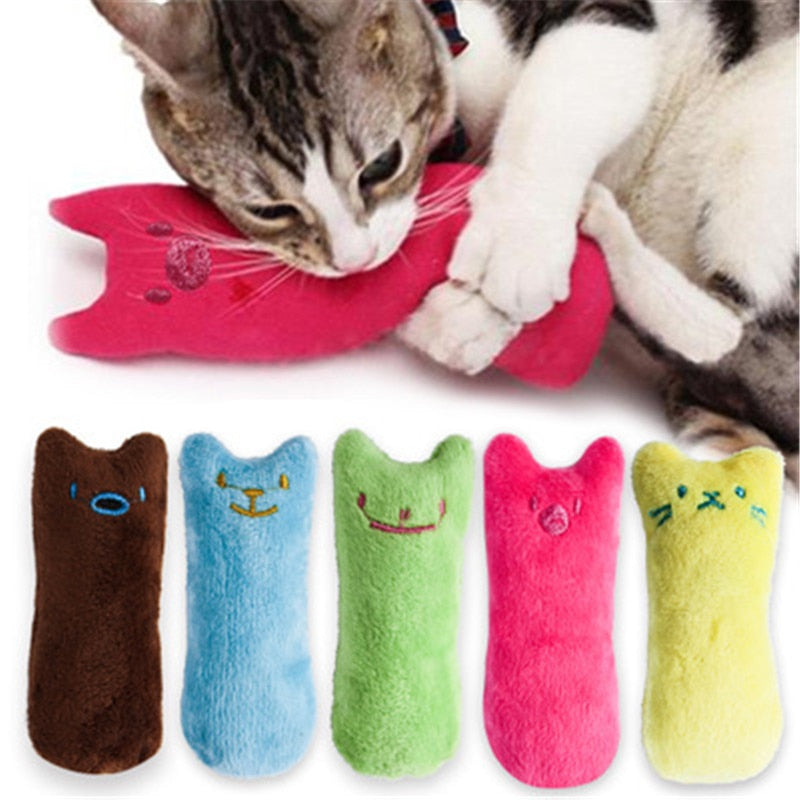 Teeth Grinding Catnip Toys Funny Interactive Plush Cat Toy Pet Kitten Chewing Vocal Toy Claws Thumb Bite Cat mint For Cats hot