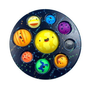 Eight Planet Pop It Push Bubble Fidget Toys Adult Stress Relief Squeeze Toy Antistress Popit Soft Squishy Kids Toys Gifts