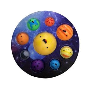 Eight Planet Pop It Push Bubble Fidget Toys Adult Stress Relief Squeeze Toy Antistress Popit Soft Squishy Kids Toys Gifts