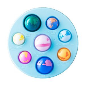 Eight Planet Pop It Push Bubble Fidget Toys Adult Stress Relief Squeeze Toy Antistress Popit Soft Squishy Kids Toys Gifts