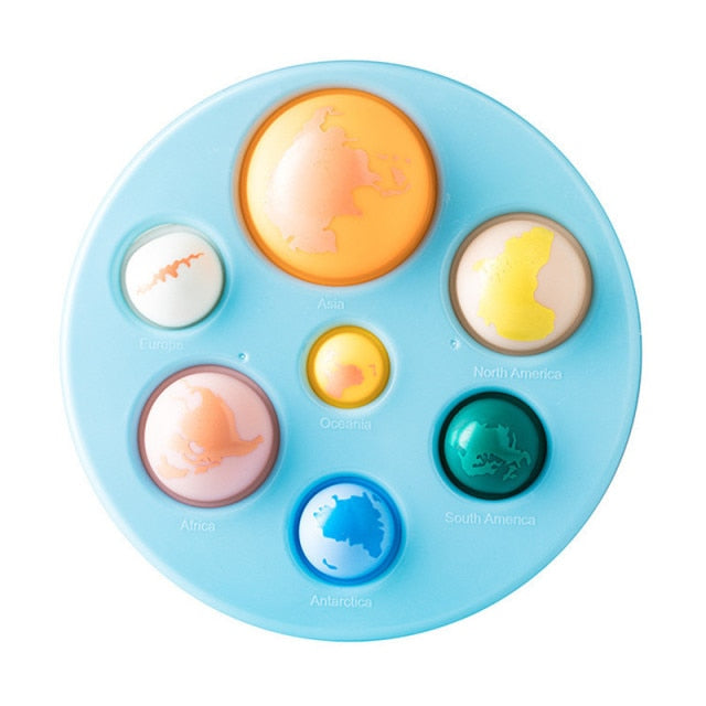 Eight Planet Pop It Push Bubble Fidget Toys Adult Stress Relief Squeeze Toy Antistress Popit Soft Squishy Kids Toys Gifts