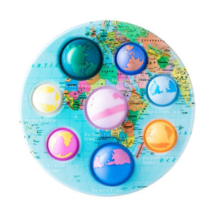 Eight Planet Pop It Push Bubble Fidget Toys Adult Stress Relief Squeeze Toy Antistress Popit Soft Squishy Kids Toys Gifts