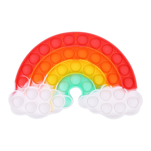 Anti-stress Fidget Toys Rainbow Push Bubble Antistress Toys Adult Children Sensory Toy To Relieve Autism Dropshipping