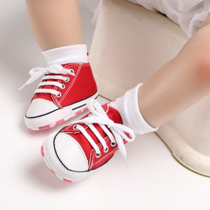 Baby Canvas Classic Sneakers Newborn Print Star Sports Baby Boys Girls First Walkers Shoes Infant Toddler Anti-slip Baby Shoes