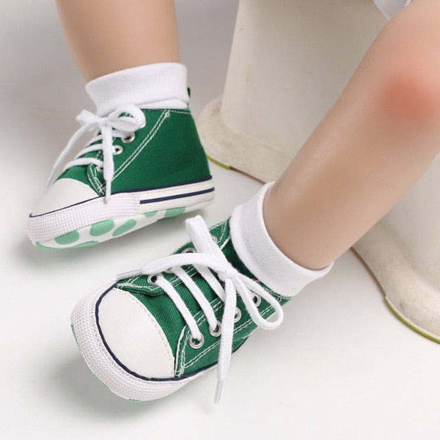 Baby Canvas Classic Sneakers Newborn Print Star Sports Baby Boys Girls First Walkers Shoes Infant Toddler Anti-slip Baby Shoes