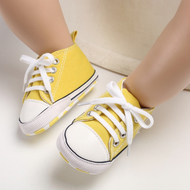 Baby Canvas Classic Sneakers Newborn Print Star Sports Baby Boys Girls First Walkers Shoes Infant Toddler Anti-slip Baby Shoes