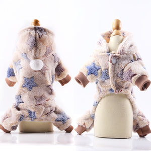 Soft Warm Pet Dog Jumpsuits Clothing for Dogs Pajamas Fleece Small Puppy Coat Pet Outfits Hoodie Clothing Cats Clothes Christmas