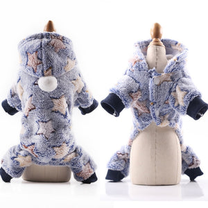 Soft Warm Pet Dog Jumpsuits Clothing for Dogs Pajamas Fleece Small Puppy Coat Pet Outfits Hoodie Clothing Cats Clothes Christmas