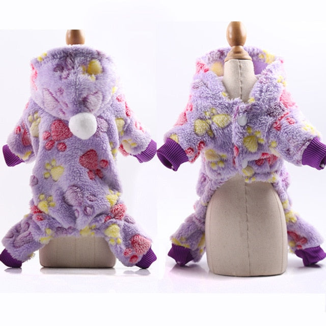 Soft Warm Pet Dog Jumpsuits Clothing for Dogs Pajamas Fleece Small Puppy Coat Pet Outfits Hoodie Clothing Cats Clothes Christmas