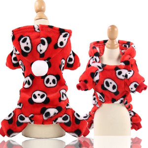 Soft Warm Pet Dog Jumpsuits Clothing for Dogs Pajamas Fleece Small Puppy Coat Pet Outfits Hoodie Clothing Cats Clothes Christmas