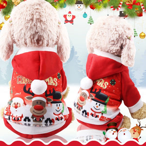 Soft Warm Pet Dog Jumpsuits Clothing for Dogs Pajamas Fleece Small Puppy Coat Pet Outfits Hoodie Clothing Cats Clothes Christmas