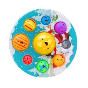 Eight Planet Pop It Push Bubble Fidget Toys Adult Stress Relief Squeeze Toy Antistress Popit Soft Squishy Kids Toys Gifts