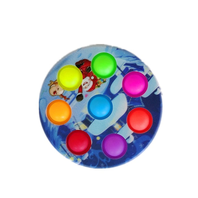 Eight Planet Pop It Push Bubble Fidget Toys Adult Stress Relief Squeeze Toy Antistress Popit Soft Squishy Kids Toys Gifts